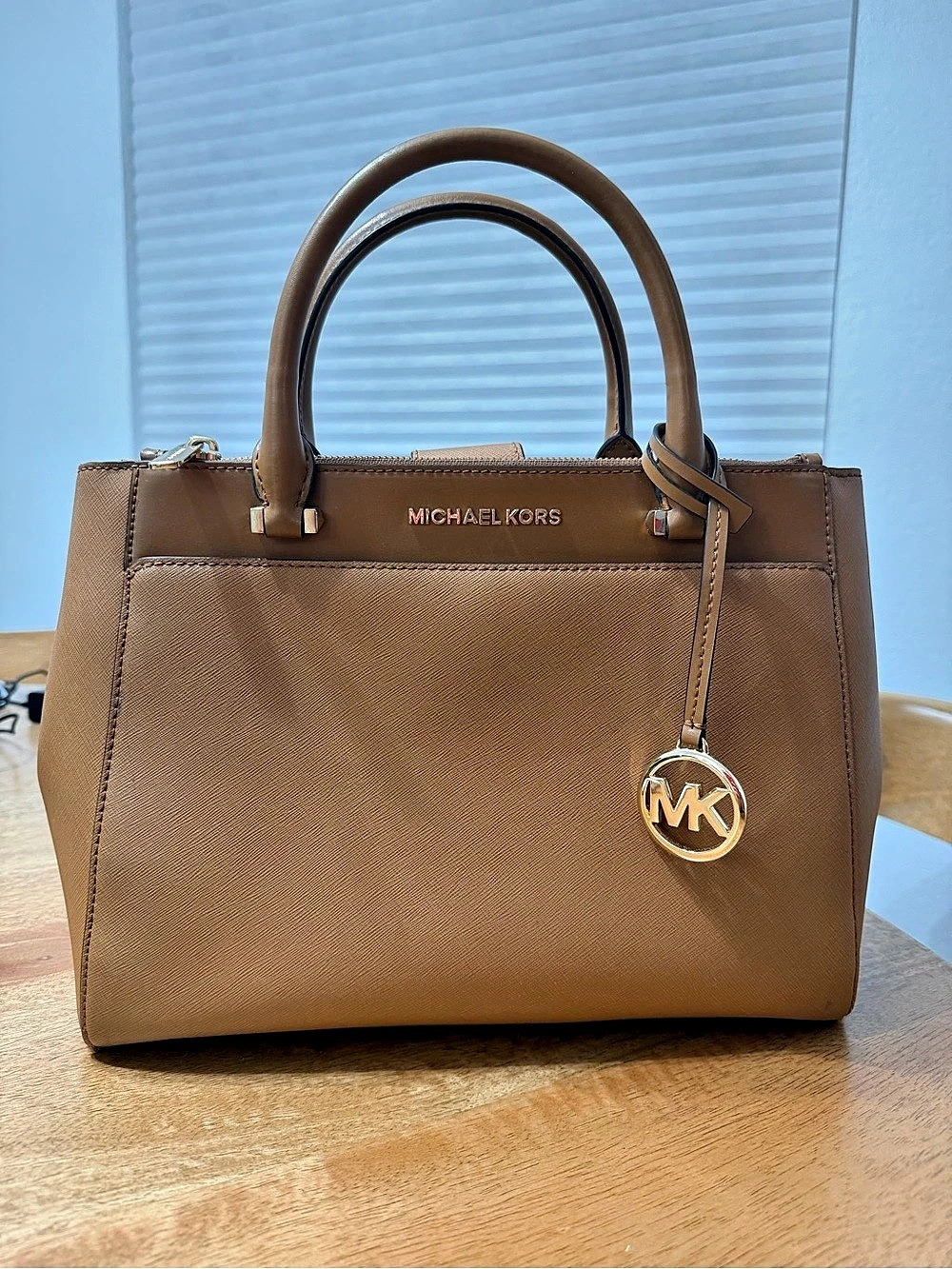Michael Kors Adrienne Large Satchel, Saffiano Leather, Shoulder Strap & Handles